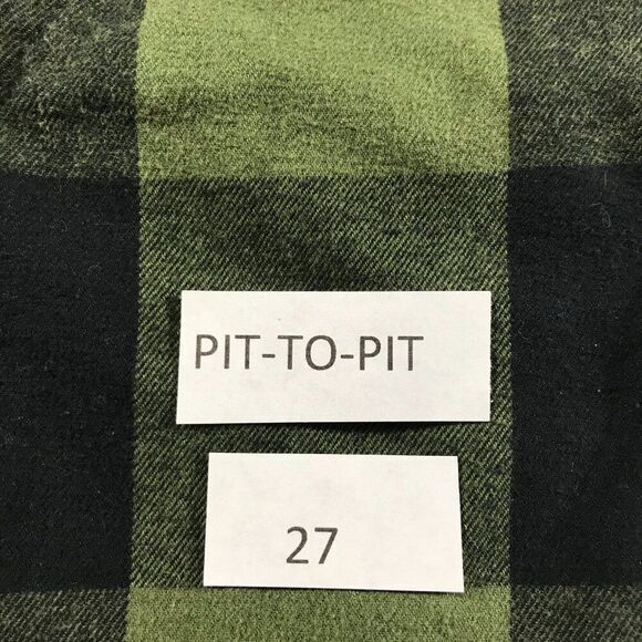 Smith's Work Wear green and‎ black plaid flannel long sleeve shirt 3XB - Picture 5 of 5